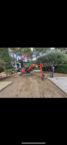 Installation de pelouse synthétique